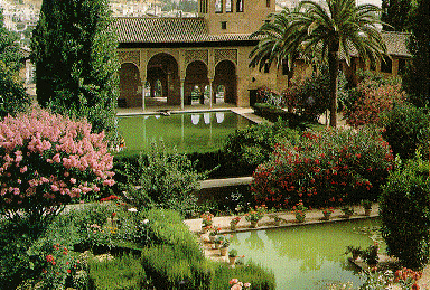 Gardens inside the Alhambra